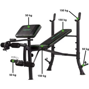 Tunturi WB40 COMPACT WIDTH WEIGHT BENCH Posilňovacia lavica, čierna, veľkosť
