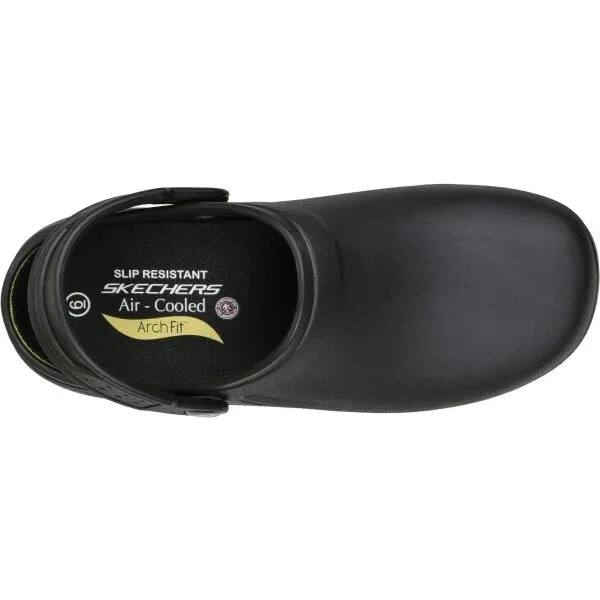 Skechers RIVERBOUND Dámske protišmykové šľapky, čierna, veľkosť