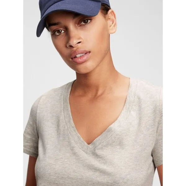 GAP ORGANIC Dámske tričko, sivá, veľkosť