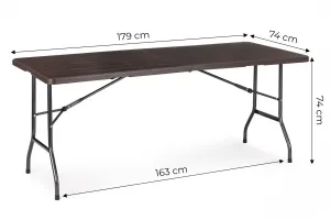 MODERNHOME Skládací cateringový stůl Impro 180 cm hnědý