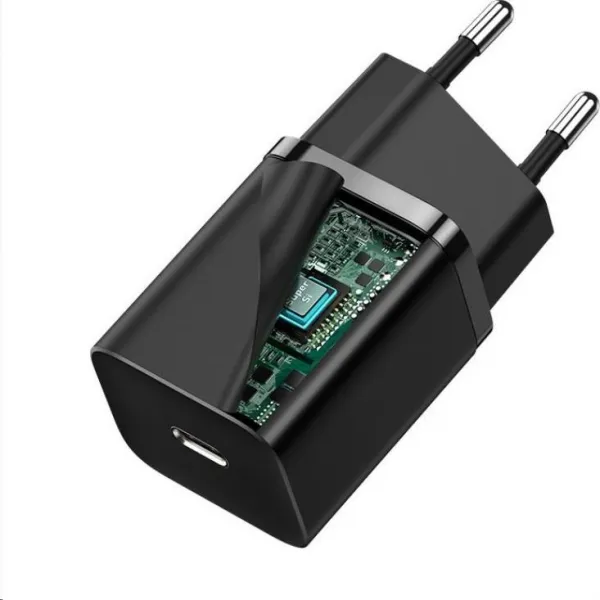 Baseus Super Si Quick Charger 1C 30W nástenná nabíjačka (čierna) 027581
