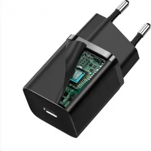Baseus Super Si Quick Charger 1C 30W nástenná nabíjačka (čierna) 027581