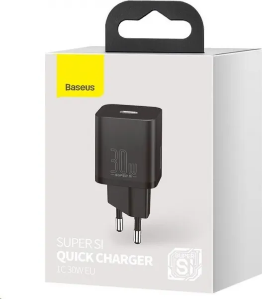 Baseus Super Si Quick Charger 1C 30W nástenná nabíjačka (čierna) 027581
