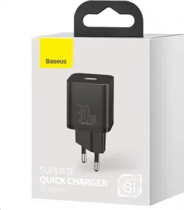 Baseus Super Si Quick Charger 1C 30W nástenná nabíjačka (čierna) 027581