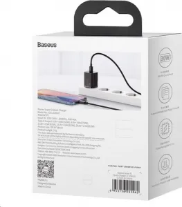 Baseus Super Si Quick Charger 1C 30W nástenná nabíjačka (čierna) 027581