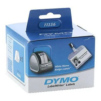 Dymo papierové štítky 89mm x 41mm, biele, na menovky, snímateľné, 300 ks, 11356, S0722560 11356