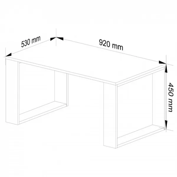 Ak furniture Konferenční stolek Nox bílý/černý