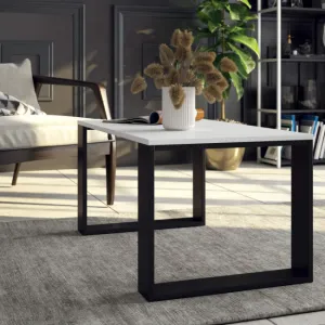 Ak furniture Konferenční stolek Nox bílý/černý