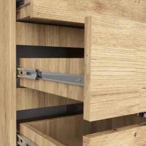 Ak furniture Komoda JERRY 80 cm 1 dveře 5 zásuvek dub artisan