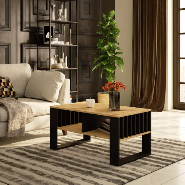 Ak furniture Konferenční stolek Rockford dub artisan/černý