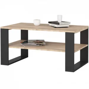 Ak furniture Konferenční stolek DOMI II dub sonoma/černý
