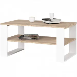 Ak furniture Konferenční stolek DOMI II dub sonoma/bílý