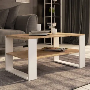 Ak furniture Konferenční stolek DOMI II dub sonoma/bílý