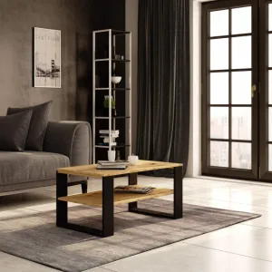 Ak furniture Konferenční stolek DOMI II dub artisan/černý