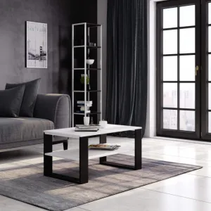 Ak furniture Konferenční stolek DOMI II bílý/černý