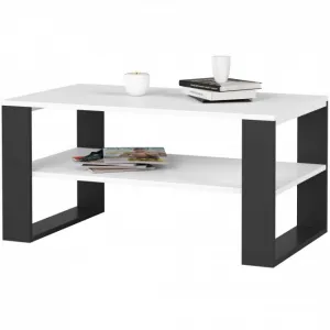 Ak furniture Konferenční stolek DOMI II bílý/černý