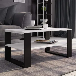 Ak furniture Konferenční stolek DOMI II bílý/černý