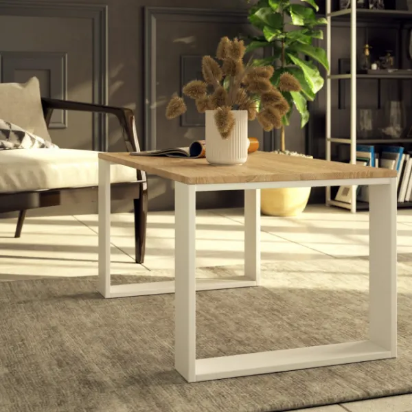 Ak furniture Konferenční stolek Nox dub sonoma/bílý