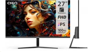 CHiQ 27" UltraSlim monitor 27F650R FHD, 100 Hz, Frameless, repro, černý