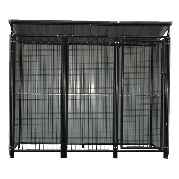 Voliéra pre psa, 191,5x125x148 cm, antracit, DOGNY TYP 2
