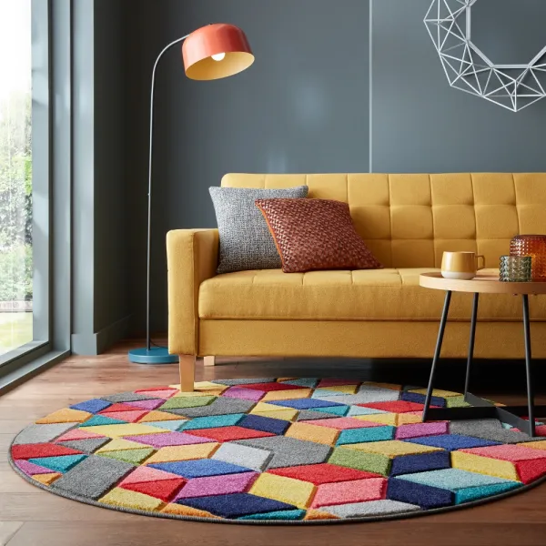 Flair Rugs koberce Kusový koberec Spectrum Dynamic Multi kruh - 160x160 (priemer) kruh cm