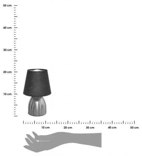 ATMOSPHERA Nočná lampa Chevet Touch šedá