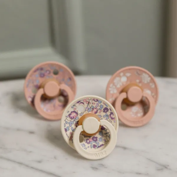BIBS X LIBERTY Colour cumlíky z prírodného kaučuku 2ks veľ. 1 Blush / Dark Oak