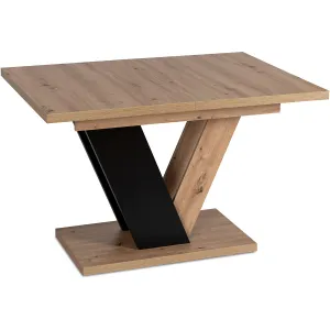 JAKS Jedálenský stôl Clark 120 cm dub artisan čierny
