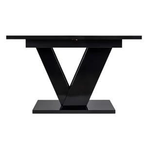 JAKS Jedálenský stôl Clark 120 cm black gloss glamour