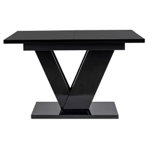 JAKS Jedálenský stôl Clark 120 cm black gloss glamour
