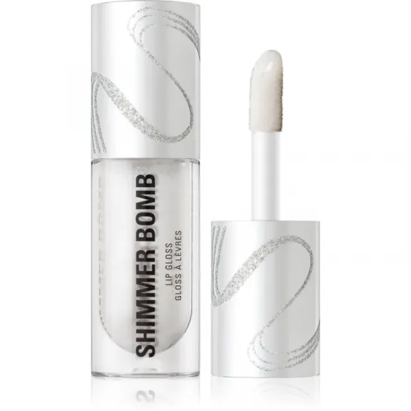 Makeup Revolution Metallic Muse Shimmer Bomb trblietavý lesk na pery odtieň Frosted Muse 4.5 ml
