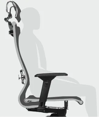 METTA 73 Ergonomická kancelárska stolička Samurai L2-9D, čierna