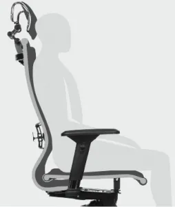METTA 73 Ergonomická kancelárska stolička Samurai L2-9D, čierna