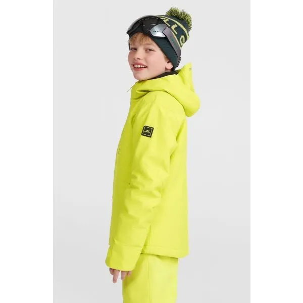 O'Neill HAMMER Chlapčenská snowboardová/lyžiarska bunda, reflexný neón, veľkosť