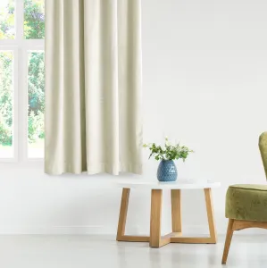Záves AmeliaHome Velvet s multifunkčnou páskou 140x245 cm krémový, veľkosť 140x245