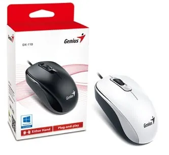 Genius Myš DX-110 31010116109, 1000DPI, optická, 3tl., drátová USB, bílá