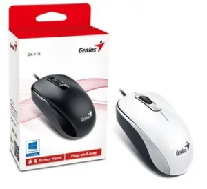 Genius Myš DX-110 31010116109, 1000DPI, optická, 3tl., drátová USB, bílá