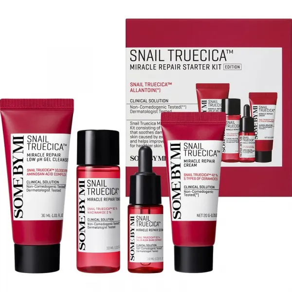 Some By Mi Snail Truecica Miracle Repair Starter Kit darčeková sada pre citlivú pleť so sklonom k akné