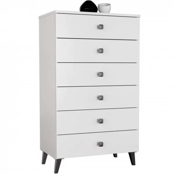 Ak furniture Komoda MOBI K-06 bílá/černá