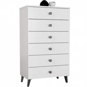 Ak furniture Komoda MOBI K-06 bílá/černá