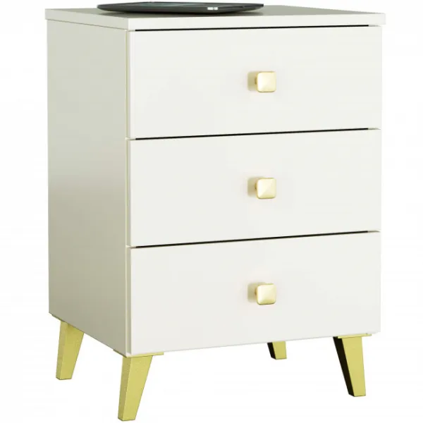 Ak furniture Komoda MOBI K-03 kašmír/zlatá