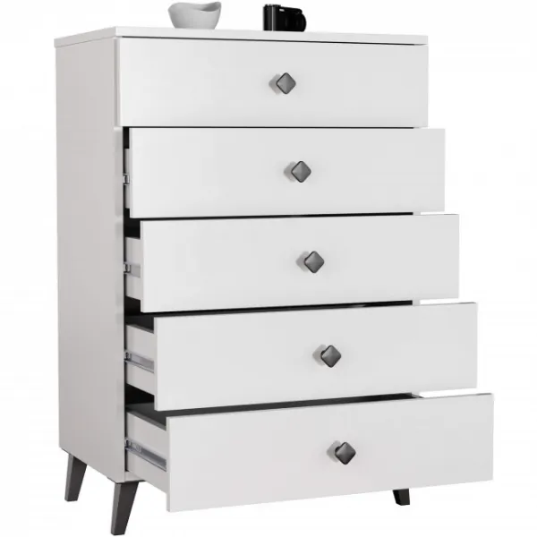 Ak furniture Komoda MOBI K-05 bílá/černá