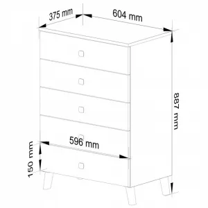 Ak furniture Komoda MOBI K-05 bílá/černá