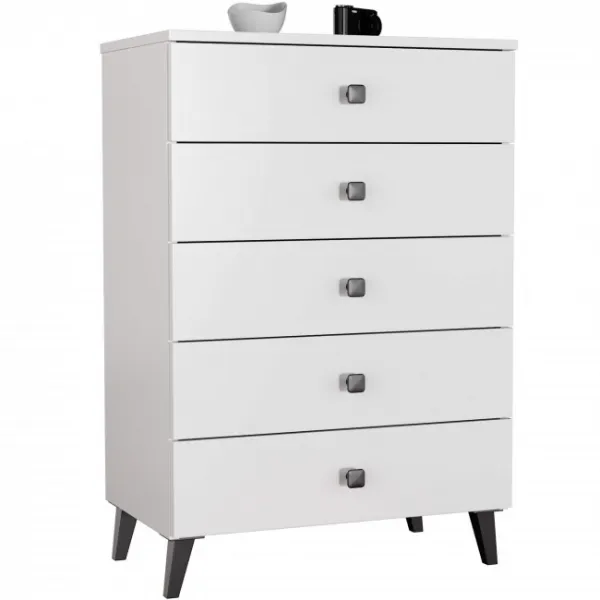 Ak furniture Komoda MOBI K-05 bílá/černá