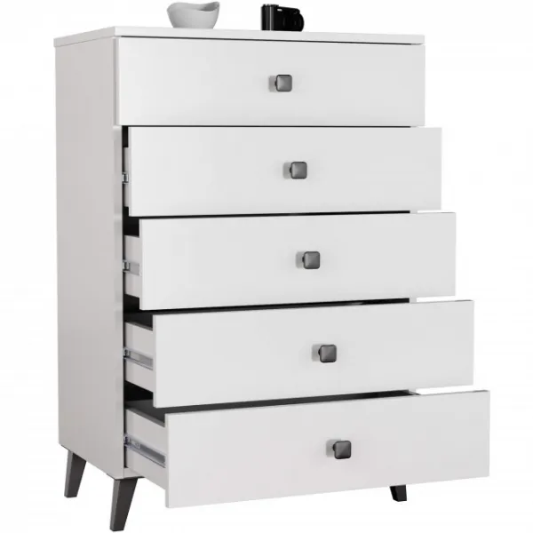 Ak furniture Komoda MOBI K-05 bílá/černá