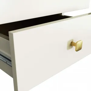 Ak furniture Noční stolek MOBI K-02 kašmír/zlatý 