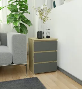 Ak furniture Komoda CL3 40 cm dub artisan/grafitově šedá