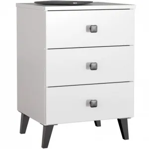 Ak furniture Komoda MOBI K-03 bílá/černá