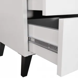 Ak furniture Noční stolek MOBI K-02 bílý/černý
