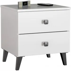 Ak furniture Noční stolek MOBI K-02 bílý/černý